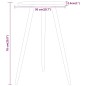 vidaXL Bistrotisch Hellbraun Ø50x76 cm MDF und Eisen vidaXL Bistrotisch Hellbraun Ø50x76 cm MDF und Eisen