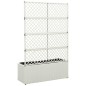 vidaXL Hochbeet mit Rankgitter 3 Töpfe 83x30x130 cm Poly Rattan Weiß vidaXL Hochbeet mit Rankgitter 3 Töpfe 83x30x130 cm Poly Rattan Weiß