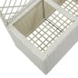vidaXL Hochbeet mit Rankgitter 3 Töpfe 83x30x130 cm Poly Rattan Weiß vidaXL Hochbeet mit Rankgitter 3 Töpfe 83x30x130 cm Poly Rattan Weiß