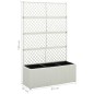 vidaXL Hochbeet mit Rankgitter 3 Töpfe 83x30x130 cm Poly Rattan Weiß vidaXL Hochbeet mit Rankgitter 3 Töpfe 83x30x130 cm Poly Rattan Weiß