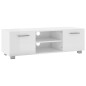 vidaXL TV-Schrank Hochglanz-Weiß 110x40x35 cm Holzwerkstoff vidaXL TV-Schrank Hochglanz-Weiß 110x40x35 cm Holzwerkstoff