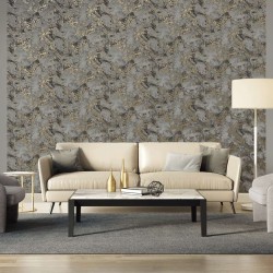 DUTCH WALLCOVERINGS Tapete Marmor Grau und Gold