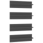vidaXL Wandregale 4 Stk. Grau 60x11,5x18 cm Holzwerkstoff vidaXL Wandregale 4 Stk. Grau 60x11,5x18 cm Holzwerkstoff