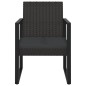 3-tlg. Garten-Lounge-Set mit Kissen Schwarz Poly Rattan 3-tlg. Garten-Lounge-Set mit Kissen Schwarz Poly Rattan