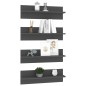 vidaXL Wandregale 4 Stk. Grau 60x11,5x18 cm Holzwerkstoff vidaXL Wandregale 4 Stk. Grau 60x11,5x18 cm Holzwerkstoff
