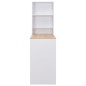 vidaXL Bartisch mit Schrank Weiß 115x59x200 cm vidaXL Bartisch mit Schrank Weiß 115x59x200 cm