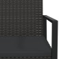 3-tlg. Garten-Lounge-Set mit Kissen Schwarz Poly Rattan 3-tlg. Garten-Lounge-Set mit Kissen Schwarz Poly Rattan