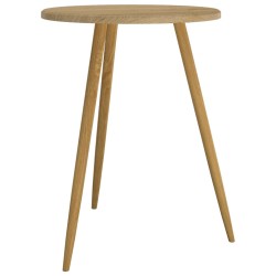 vidaXL Bistrotisch Hellbraun Ø60x76 cm MDF und Eisen