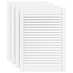 vidaXL Lamellentüren 4 Stk. Massivholz Kiefer Weiß 69x49,4 cm