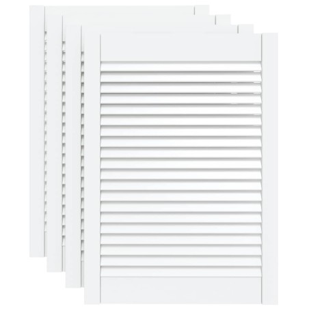 vidaXL Lamellentüren 4 Stk. Massivholz Kiefer Weiß 69x49,4 cm