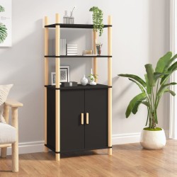 vidaXL Highboard Schwarz 60x40x141 cm Holzwerkstoff