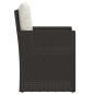 3-tlg. Garten-Lounge-Set mit Kissen Poly Rattan Schwarz 3-tlg. Garten-Lounge-Set mit Kissen Poly Rattan Schwarz