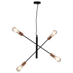 vidaXL Deckenleuchte mit Glühlampen 2 W Schwarz und Kupfer E27