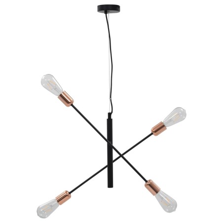 vidaXL Deckenleuchte mit Glühlampen 2 W Schwarz und Kupfer E27