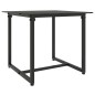 3-tlg. Garten-Lounge-Set mit Kissen Poly Rattan Schwarz 3-tlg. Garten-Lounge-Set mit Kissen Poly Rattan Schwarz