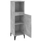 vidaXL Badschrank Betongrau 30x30x100 cm Holzwerkstoff vidaXL Badschrank Betongrau 30x30x100 cm Holzwerkstoff