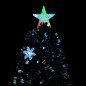 vidaXL Weihnachtsbaum mit LED-Schneeflocken Schwarz 180 cm Fiberoptik vidaXL Weihnachtsbaum mit LED-Schneeflocken Schwarz 180 cm Fiberoptik