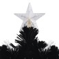 vidaXL Weihnachtsbaum mit LED-Schneeflocken Schwarz 180 cm Fiberoptik vidaXL Weihnachtsbaum mit LED-Schneeflocken Schwarz 180 cm Fiberoptik