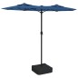 vidaXL Doppelsonnenschirm mit LEDs Azurblau 316x240 cm vidaXL Doppelsonnenschirm mit LEDs Azurblau 316x240 cm