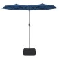 vidaXL Doppelsonnenschirm mit LEDs Azurblau 316x240 cm vidaXL Doppelsonnenschirm mit LEDs Azurblau 316x240 cm