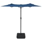 vidaXL Doppelsonnenschirm mit LEDs Azurblau 316x240 cm vidaXL Doppelsonnenschirm mit LEDs Azurblau 316x240 cm