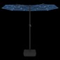 vidaXL Doppelsonnenschirm mit LEDs Azurblau 316x240 cm vidaXL Doppelsonnenschirm mit LEDs Azurblau 316x240 cm