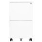 vidaXL Aktenschrank mit Rollen Weiß 39x45x67 cm Stahl vidaXL Aktenschrank mit Rollen Weiß 39x45x67 cm Stahl