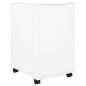 vidaXL Aktenschrank mit Rollen Weiß 39x45x67 cm Stahl vidaXL Aktenschrank mit Rollen Weiß 39x45x67 cm Stahl