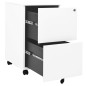 vidaXL Aktenschrank mit Rollen Weiß 39x45x67 cm Stahl vidaXL Aktenschrank mit Rollen Weiß 39x45x67 cm Stahl