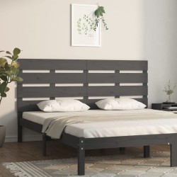 vidaXL Kopfteil Grau 160x3x80 cm Massivholz Kiefer