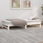vidaXL Tagesbett Ausziehbar Weiß 2x(90x200) cm Massivholz Kiefer vidaXL Tagesbett Ausziehbar Weiß 2x(90x200) cm Massivholz Kiefer