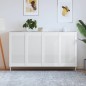 vidaXL Schranktüren Lamellen-Design 4 Stk Weiß 99,3x49,4 cm Massivholz vidaXL Schranktüren Lamellen-Design 4 Stk Weiß 99,3x49,4 cm Massivholz