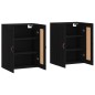 Wandschränke 2 Stk. Schwarz Holzwerkstoff Wandschränke 2 Stk. Schwarz Holzwerkstoff