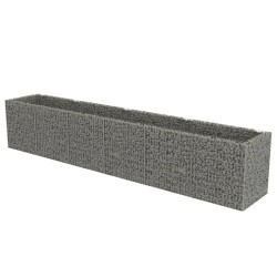 vidaXL Gabionen-Hochbeet Verzinkter Stahl 540×90×100 cm