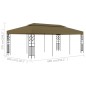 vidaXL Pavillon 6x3 m Taupe 180 g/m² vidaXL Pavillon 6x3 m Taupe 180 g/m²