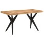 vidaXL Esstisch Schwarz 140x70x76 cm Massivholz Akazie vidaXL Esstisch Schwarz 140x70x76 cm Massivholz Akazie