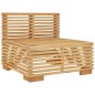 vidaXL Garten-Mittelsofa mit Creme Kissen Massivholz Teak vidaXL Garten-Mittelsofa mit Creme Kissen Massivholz Teak