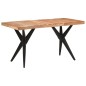 vidaXL Esstisch Schwarz 140x70x76 cm Massivholz Akazie vidaXL Esstisch Schwarz 140x70x76 cm Massivholz Akazie