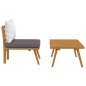 2-tlg. Garten-Lounge-Set mit Kissen Massivholz Akazie 2-tlg. Garten-Lounge-Set mit Kissen Massivholz Akazie