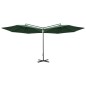 vidaXL Doppel-Sonnenschirm mit Stahlmast Grün 600 cm vidaXL Doppel-Sonnenschirm mit Stahlmast Grün 600 cm