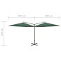 vidaXL Doppel-Sonnenschirm mit Stahlmast Grün 600 cm vidaXL Doppel-Sonnenschirm mit Stahlmast Grün 600 cm