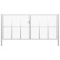 vidaXL Gartentor Verzinkter Stahl 415 x 250 cm Silbern vidaXL Gartentor Verzinkter Stahl 415 x 250 cm Silbern