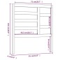 vidaXL Bett-Kopfteil Grau 81x4x104 cm Massivholz Kiefer vidaXL Bett-Kopfteil Grau 81x4x104 cm Massivholz Kiefer