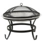 vidaXL 2in1 Feuerschale und Grill mit Schürhaken 56x56x49 cm Edelstahl vidaXL 2in1 Feuerschale und Grill mit Schürhaken 56x56x49 cm Edelstahl