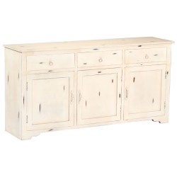 vidaXL Sideboard Weiß 160 x 40 x 80 cm Massivholz Mango