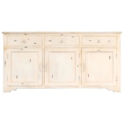 vidaXL Sideboard Weiß 160 x 40 x 80 cm Massivholz Mango