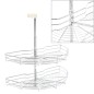 vidaXL 2-stufiger Küchen-Drahtkorb Silbern 180 Grad 75x38x80 cm vidaXL 2-stufiger Küchen-Drahtkorb Silbern 180 Grad 75x38x80 cm