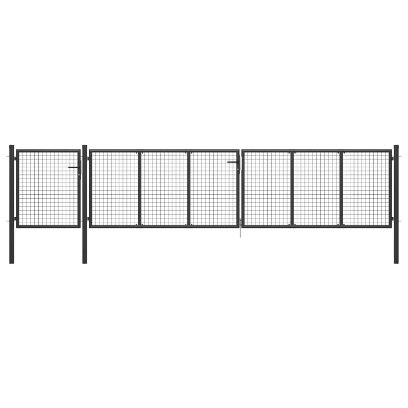 vidaXL Gartentor Stahl 500×75 cm Anthrazit vidaXL Gartentor Stahl 500×75 cm Anthrazit