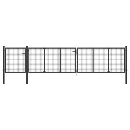 vidaXL Gartentor Stahl 500×75 cm Anthrazit