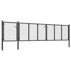 vidaXL Gartentor Stahl 500×75 cm Anthrazit